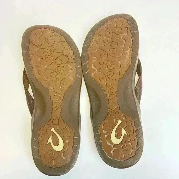 Olukai Ohana Dark Java Comfort Flip Flop Sandal Women's US Size 11 - Picture 5 of 7